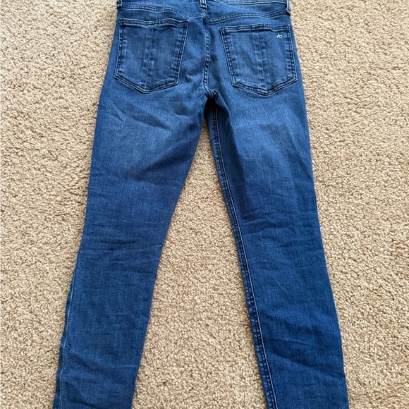Rag & Bone Blue Skinny Jeans with Classic Indigo Wash - Picture 6 of 7